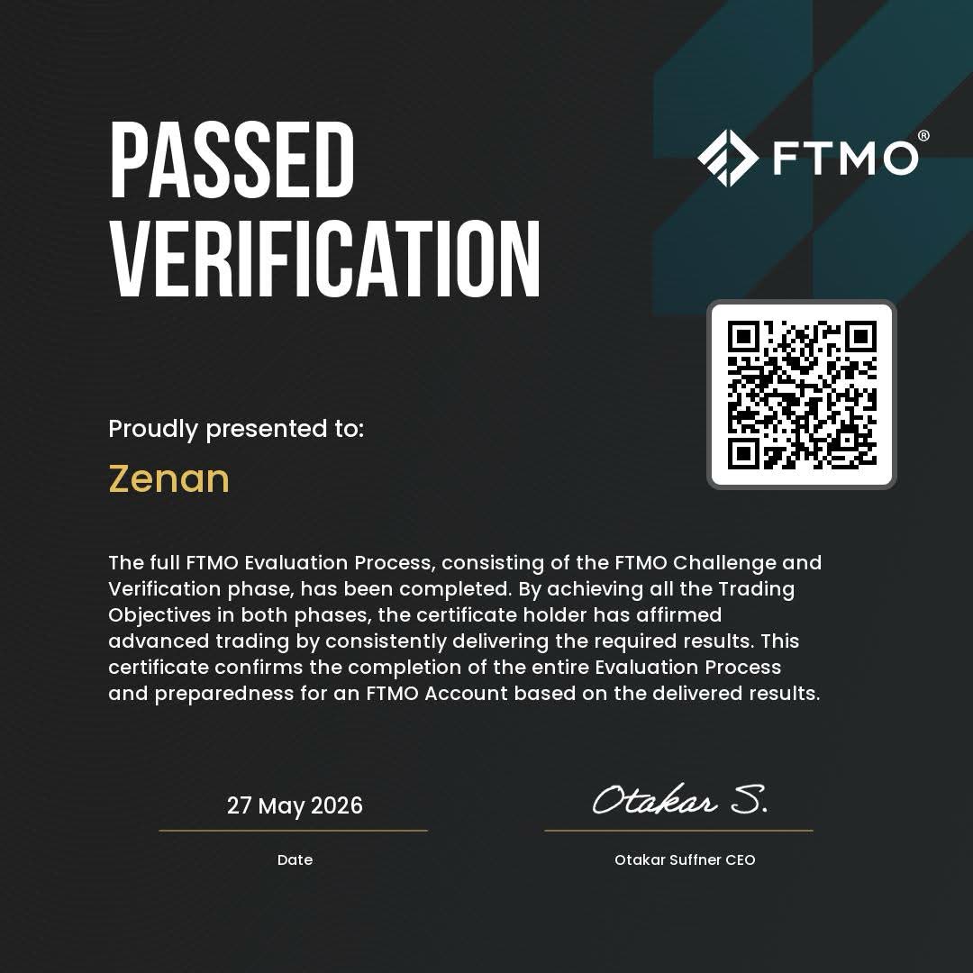 Client passed FTMO Verification