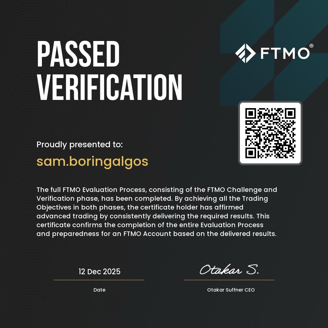 Passed FTMO Verification