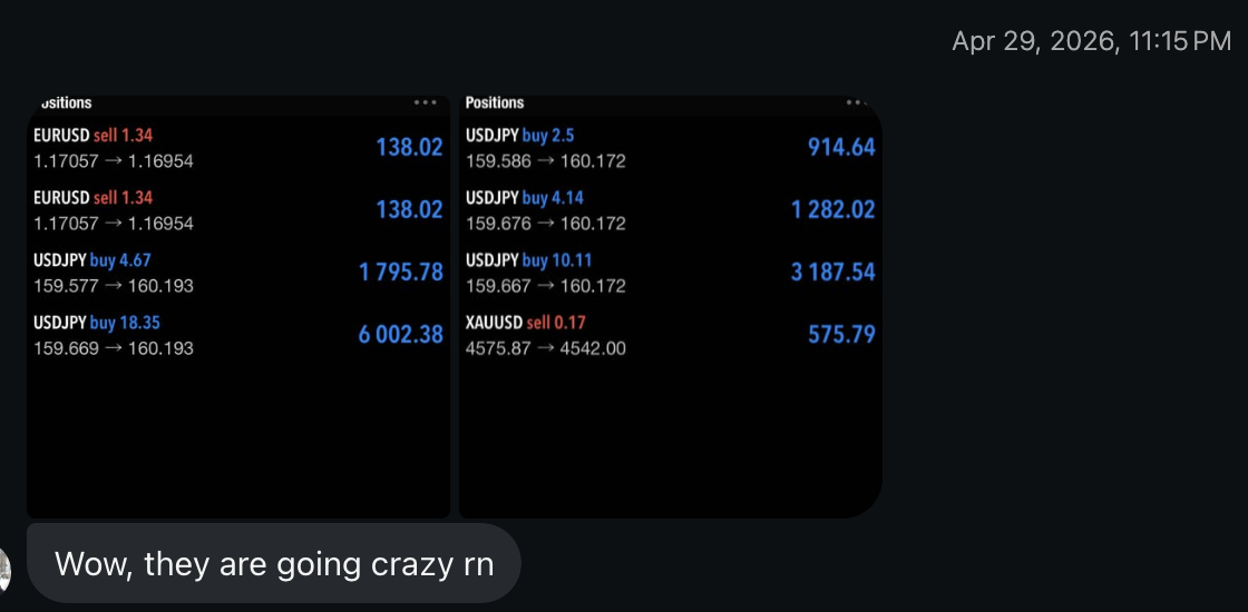 Customer reacting to multiple large winning trades
